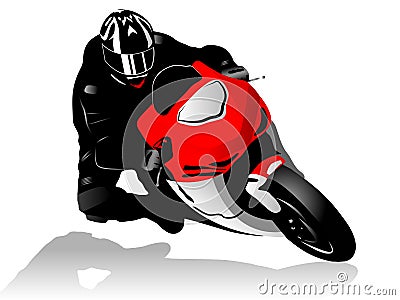 Motorcycle racer Vector Illustration