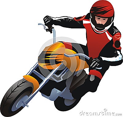 Motorcycle racer Vector Illustration