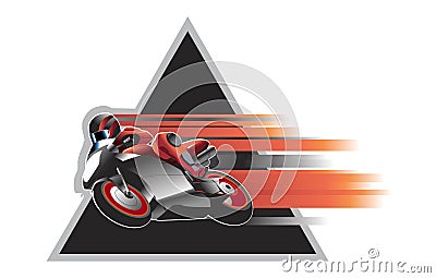 Motorcycle racer illustration Vector Illustration