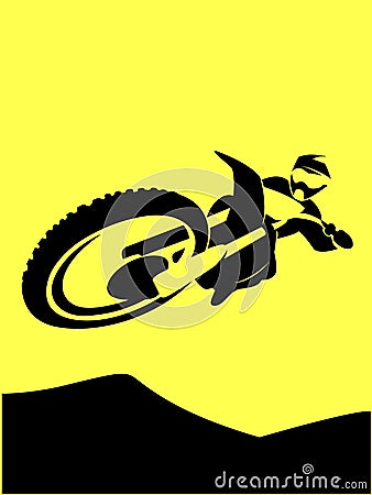 Motorcycle racer motocross Vector Illustration