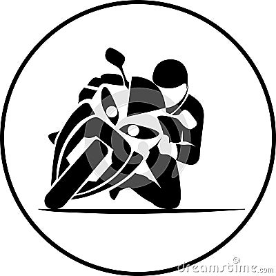 Motorcycle racer sport Vector Illustration