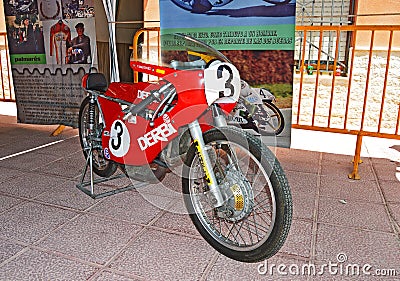 Motorcycle Racing Bike Classic Derbi 125 Editorial Stock Photo