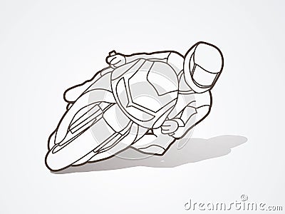 Motorcycle Racing graphic Vector Illustration