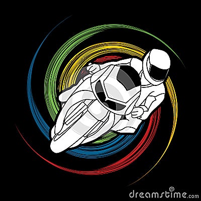 Motorcycle Racing graphic Vector Illustration