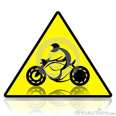 Motorcycle riders sign Stock Photo