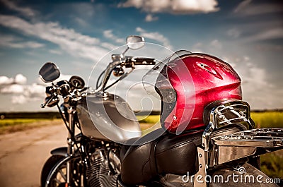 Motorcycle on the road Stock Photo