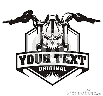 Motorcycle skull vintage Stock Photo