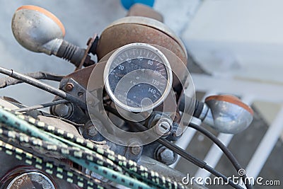 Motorcycle speedometer Stock Photo