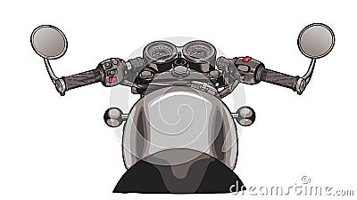 Bike steering wheel flat design vector draw Vector Illustration