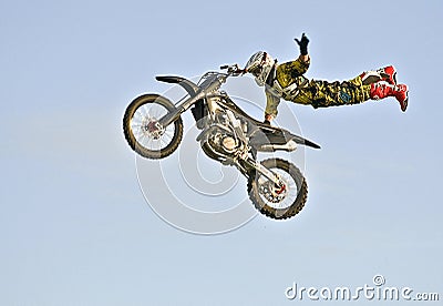 Motorcycle Stunt Editorial Stock Photo