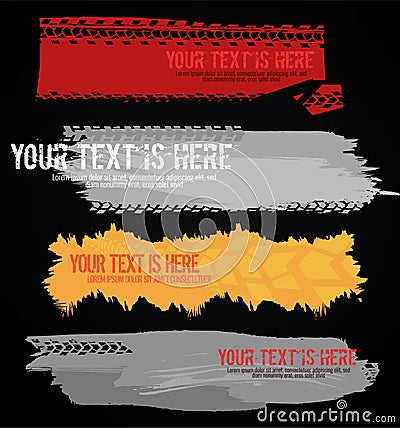 Motorcycle Tire Banners Vector Illustration