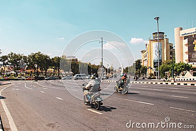 Motorcycle traffic in Bangkok, Thailand Editorial Stock Photo