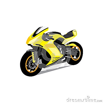 Motorcycle vector icon illustration rider colorful design Vector Illustration