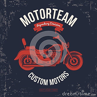 Motorcycle vintage graphics, Road Trip , t-shirt typography, Vintage. Vector Vector Illustration