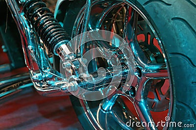 Motorcycle wheel Stock Photo