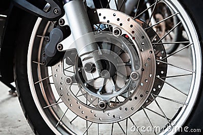 Motorcycle wheels Cartoon Illustration