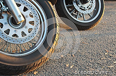 Motorcycle Wheels Stock Photo