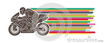 Motorcycles Racing graphic Vector Illustration