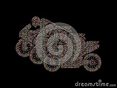 3 Motorcycles Racing graphic Vector Illustration