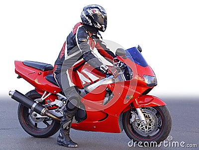 Motorcyclist Stock Photo