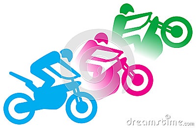 Motorcyclist Vector Illustration