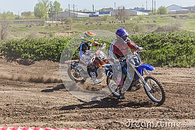 Footage from the spring motocross championship Editorial Stock Photo