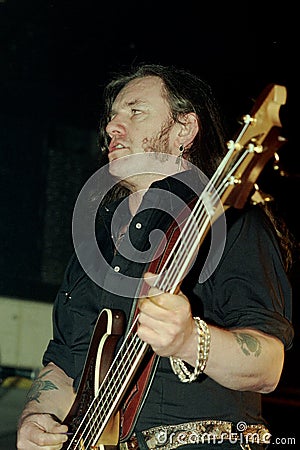 Motorhead , Lemmy Kilmister during the concert Editorial Stock Photo