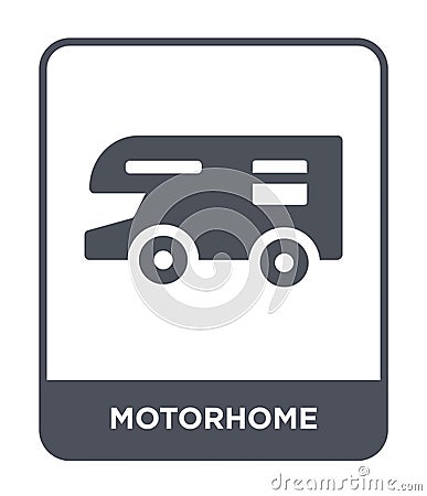 motorhome icon in trendy design style. motorhome icon isolated on white background. motorhome vector icon simple and modern flat Vector Illustration