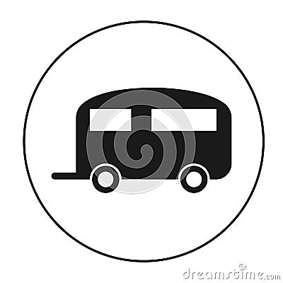 Motorhome icon vector on white background, motorhome trendy filled icons from tool collection Cartoon Illustration