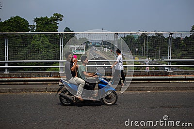 Motorists and pedestrians Editorial Stock Photo