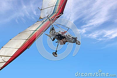 Motorized hang glider Stock Photo
