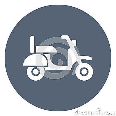 Motorscooter Isolated Vector Icon which can easily modify or edit Vector Illustration
