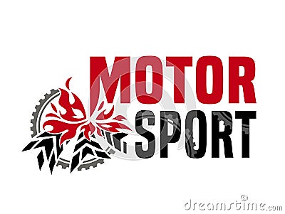 Motorsport event logotype, sign. Editable vector illustration Vector Illustration