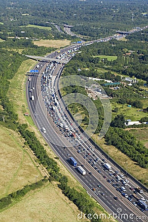 Motorway Congestion Stock Photo