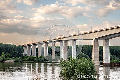 Panorama of the Beska bridge, also called beska viadukt or most kod beske Stock Photo