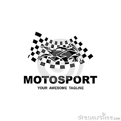 motosport logo icon vector illustration design Vector Illustration