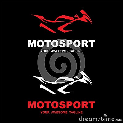 motosport logo icon vector illustration design Vector Illustration