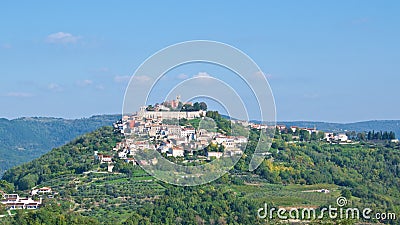 Motovun, medieval town on top of the hill in Istria, Croatia Stock Photo