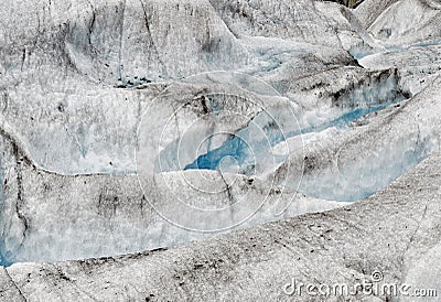 Moulin at Mendenhall Glacier, Juneau, Alaska Stock Photo