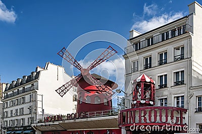 The Moulin Rouge in Paris. Editorial Stock Photo