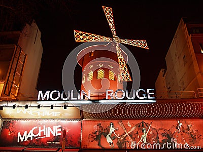 The Moulin Rouge ,Paris one of the most beautiful and romantic places in the world. Plenty of cultural monuments Editorial Stock Photo