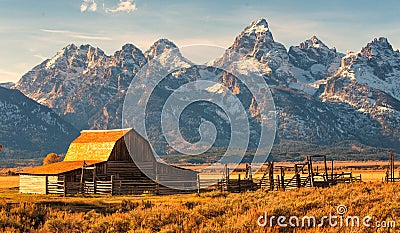 Moulton Barn in the Grand Teton National Park, Wyoming Stock Photo