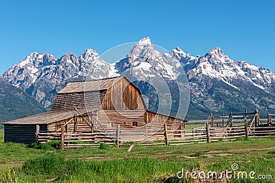 Moulton Barn in Grand Teton National Park, Wyoming Stock Photo