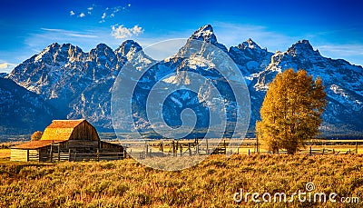 Moulton Barn Grand Teton, Wyoming Stock Photo