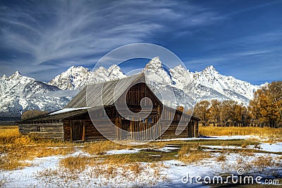 Moulton Barn, Grand Tetons Stock Photo