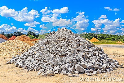 Broken Stone Mound Stock Photo