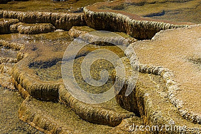 Mound Spring in the Mammoth Hot Springs Area Stock Photo