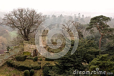 The Mound - Warwick Castle Stock Photo