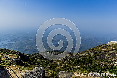 Various views of Guru Shikhar. Mt Abu Stock Photo