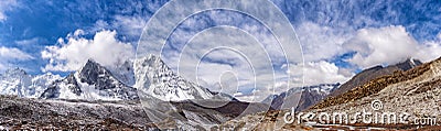 Mount Ama Dablam in Himalayas south of Mount Everest. Stock Photo